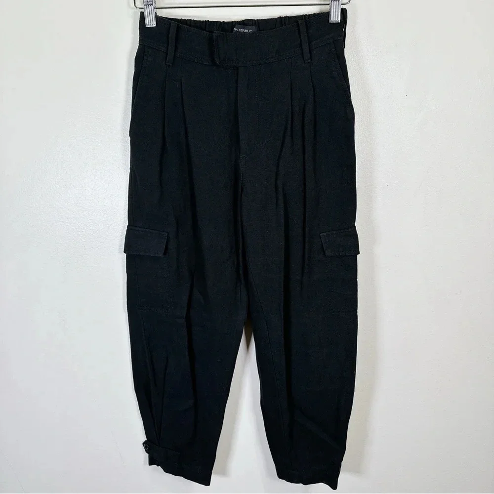 Banana Republic Cargo Utility Black Pant